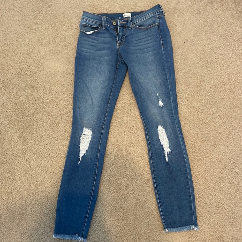 Low rise distressed jeans size 3